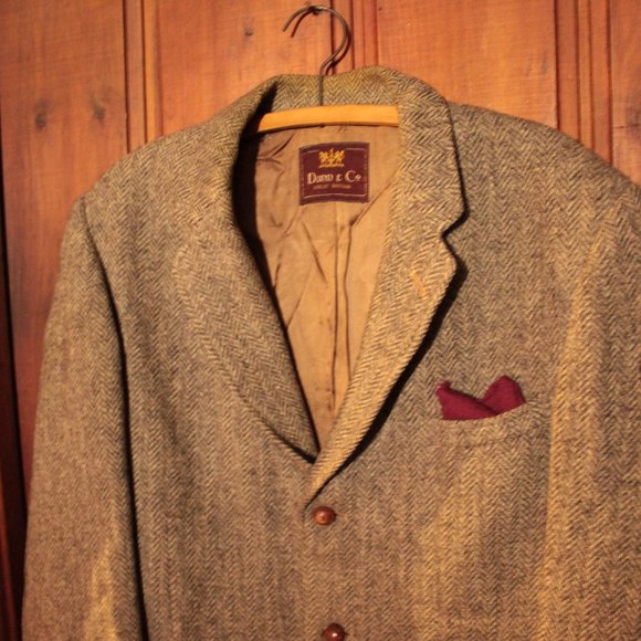 Vintage Dunn Harris Tweed 100% Scottish wool blazer